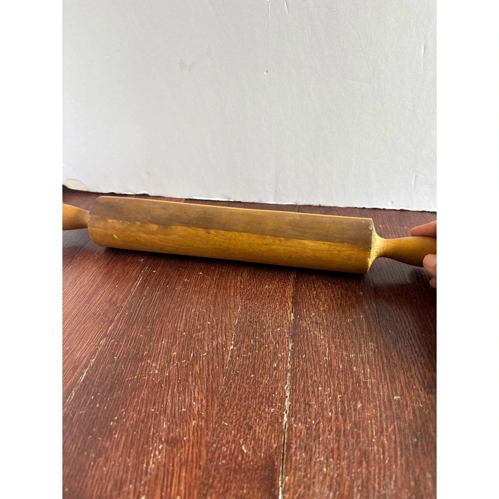 Vintage Wooden Rolling Pin 18 Inch Classic Farmhouse Kitchen Baking Tool‎